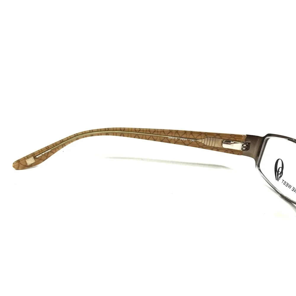 Nine West Eyeglasses Frames NW415 0W44 Brown Gold Rectangular 51-16-130